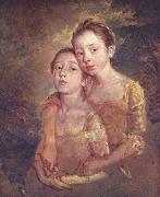 Thomas Gainsborough Two Daughters with a Cat Spain oil painting reproduction